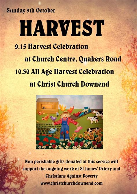 harvest day program at church.